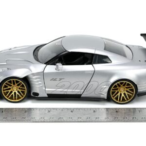 Jada Toys I Love The 2000’s 1:24 2009 Nissan GT-R (R35) Ben Sopra Die-Cast Car, Toys for Kids and Adults, Silver