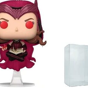 Funko Pop Marvel: Doctor Strange Multiverse of Madness - Scarlet Witch Glow-in-The-Dark Pop Vinyl Figure - Entertainment Earth Exclusive (Bundled with Ecotek Protector Case)