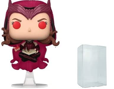 Funko Pop Marvel: Doctor Strange Multiverse of Madness - Scarlet Witch Glow-in-The-Dark Pop Vinyl Figure - Entertainment Earth Exclusive (Bundled with Ecotek Protector Case)