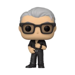 pop jurassic world dominion - dr. ian malcolm funko vinyl figure (bundled with compatible box protector case), multicolor, 3.75 inches