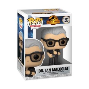 POP Jurassic World Dominion - Dr. Ian Malcolm Funko Vinyl Figure (Bundled with Compatible Box Protector Case), Multicolor, 3.75 inches