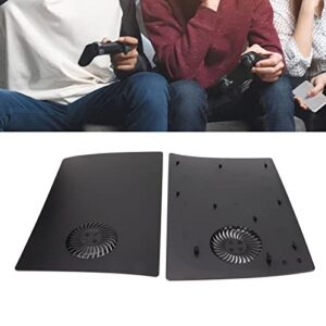 Faceplate for PS5 Console, Game Console Panel Plate Frosted Black Replacement Console Panel Plate Shell with Thermovent for PS5 Digital Edition