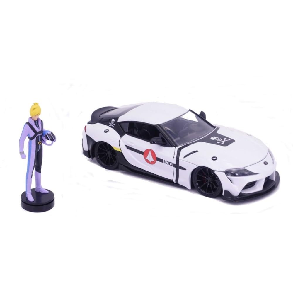 Robotech 1:24 2020 Toyota Supra Die-cast Car & 2.75" Roy Focker Figure, Toys for Kids and Adults