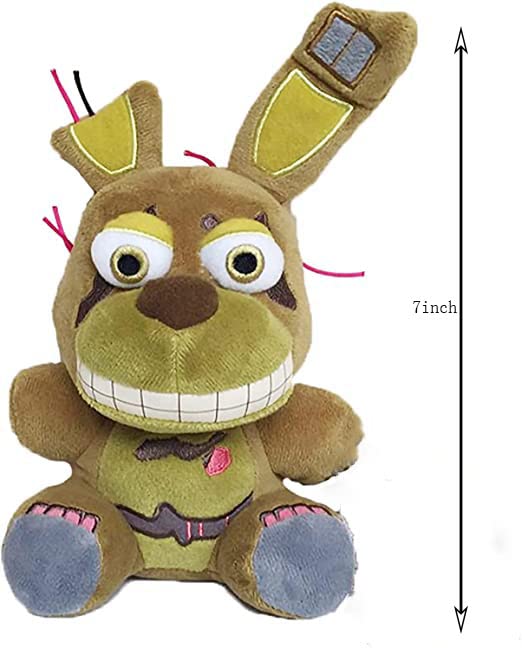 Amriver 7-inch FNAF Plushies Set - Foxy the Pirate & Bonnie - Stuffed Animal Plush Toys for Kids