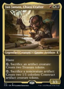 magic: the gathering - jan jansen, chaos crafter (535) - etched - foil - battle for baldur's gate