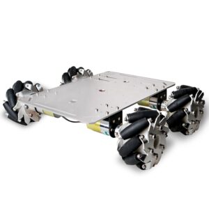 Professional Big Load 4WD 100MM Metal Mecanum Wheels Robot Car Chassis Kit, Smart Moving Omni Robotic Platform with High Torque DC Motor for Arduino Raspberry STEM Remote Control Educational Sciences