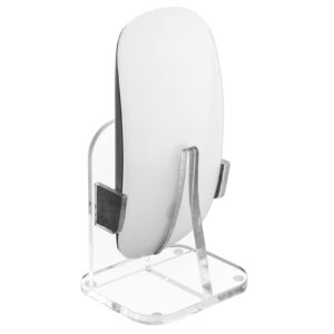 caszlution acrylic vertical mount stand base for charging apple magic mouse 1 & 2 - magic mouse storage holder (charger cable not included)