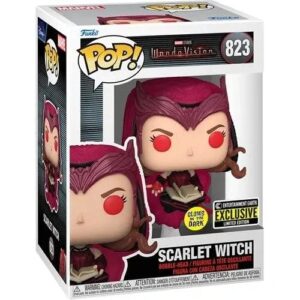 Funko Pop Marvel: Doctor Strange Multiverse of Madness - Scarlet Witch Glow-in-The-Dark Pop Vinyl Figure - Entertainment Earth Exclusive (Bundled with Ecotek Protector Case)