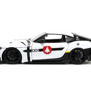 Robotech 1:24 2020 Toyota Supra Die-cast Car & 2.75" Roy Focker Figure, Toys for Kids and Adults