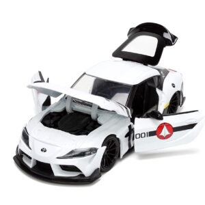 Robotech 1:24 2020 Toyota Supra Die-cast Car & 2.75" Roy Focker Figure, Toys for Kids and Adults