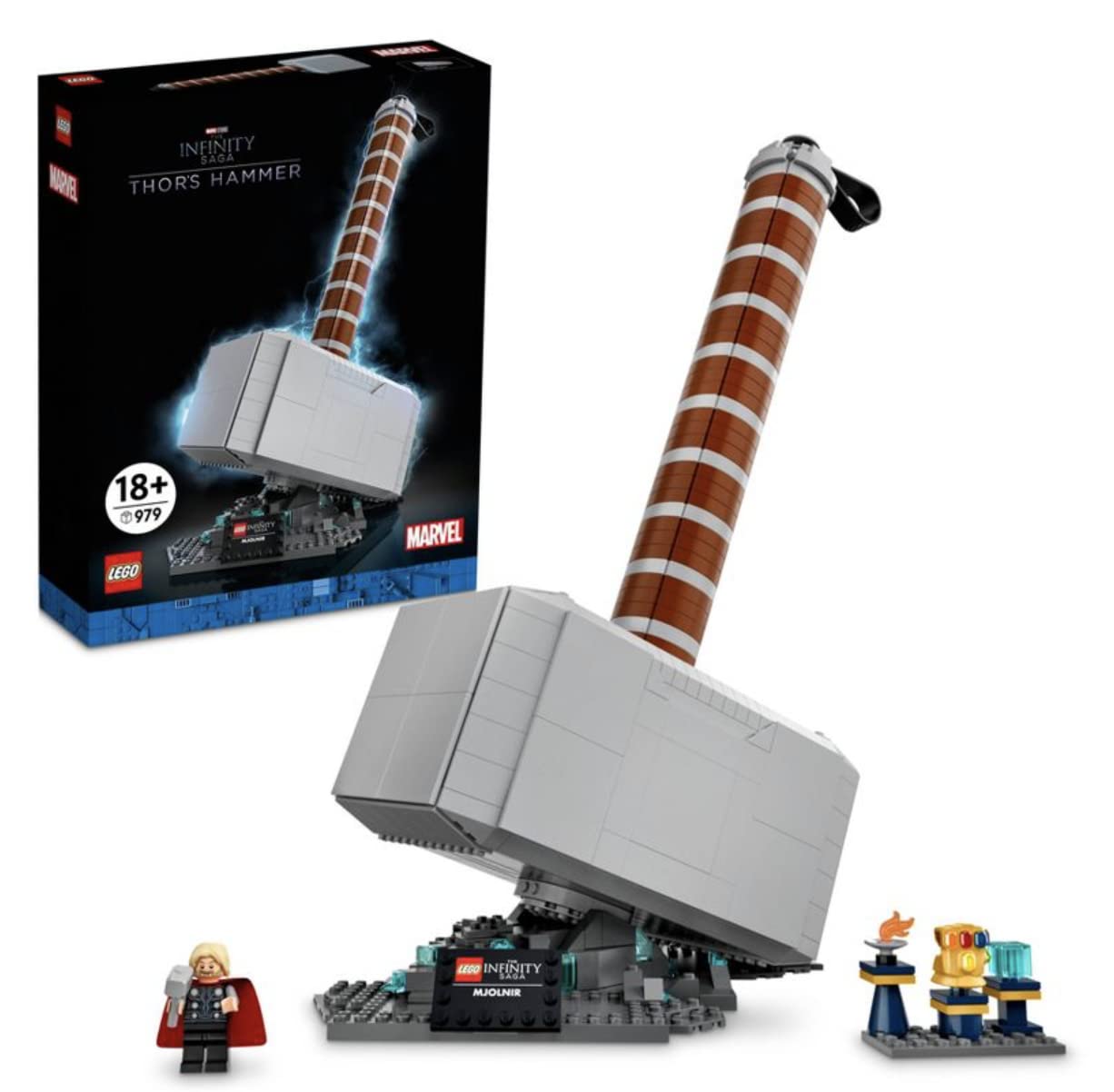 LEGO Marvel Thor's Hammer Mjolnir 76209 Deluxe Building Toy + Mystery Marvel Mini Figure