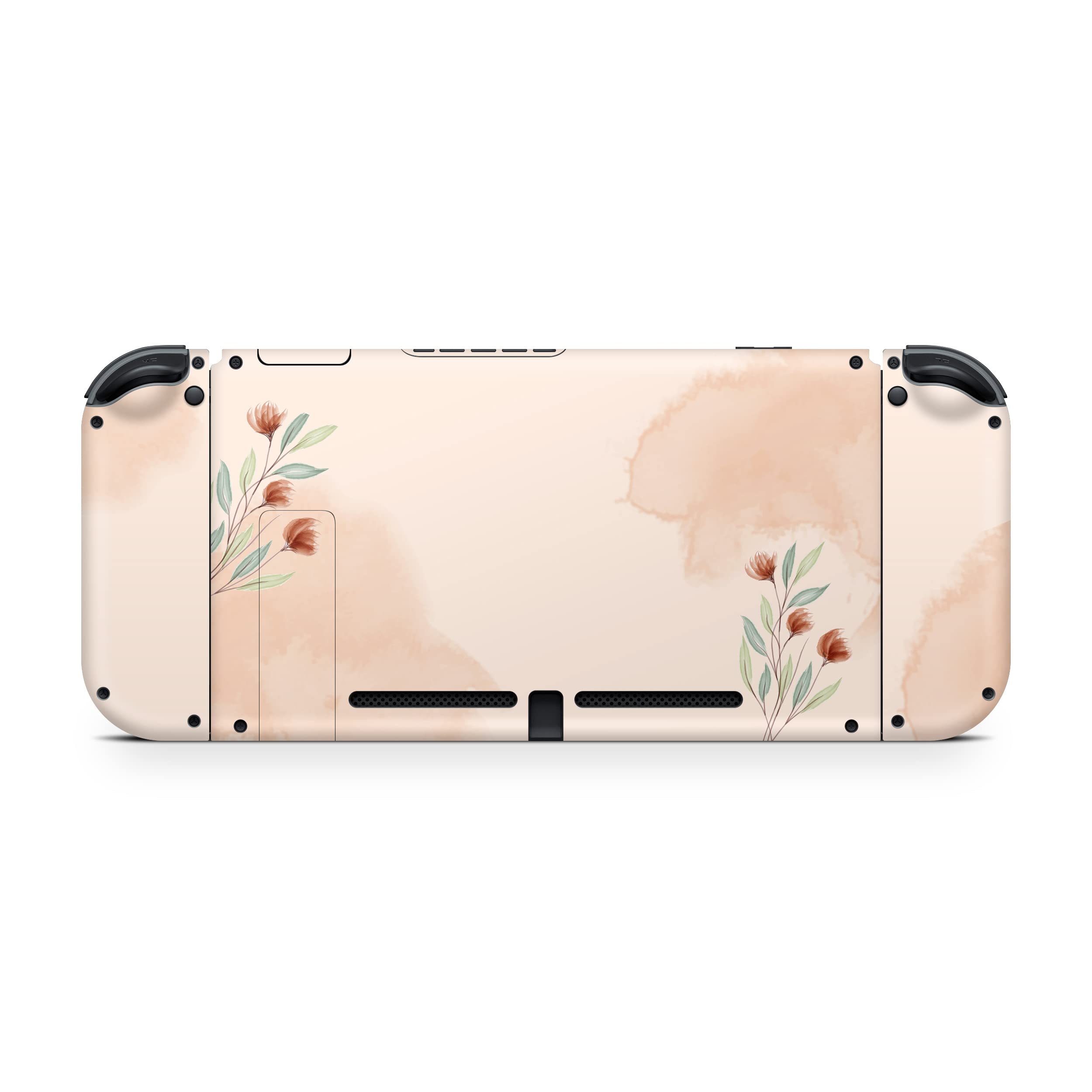 Tacky Design Flower Skin Compatible with Nintendo Switch Skin Wrap Cover, Watercolor Skin for Nintendo Switch Stickers, Premium Vinyl 3M Full Wrap Decal