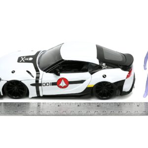 Robotech 1:24 2020 Toyota Supra Die-cast Car & 2.75" Roy Focker Figure, Toys for Kids and Adults