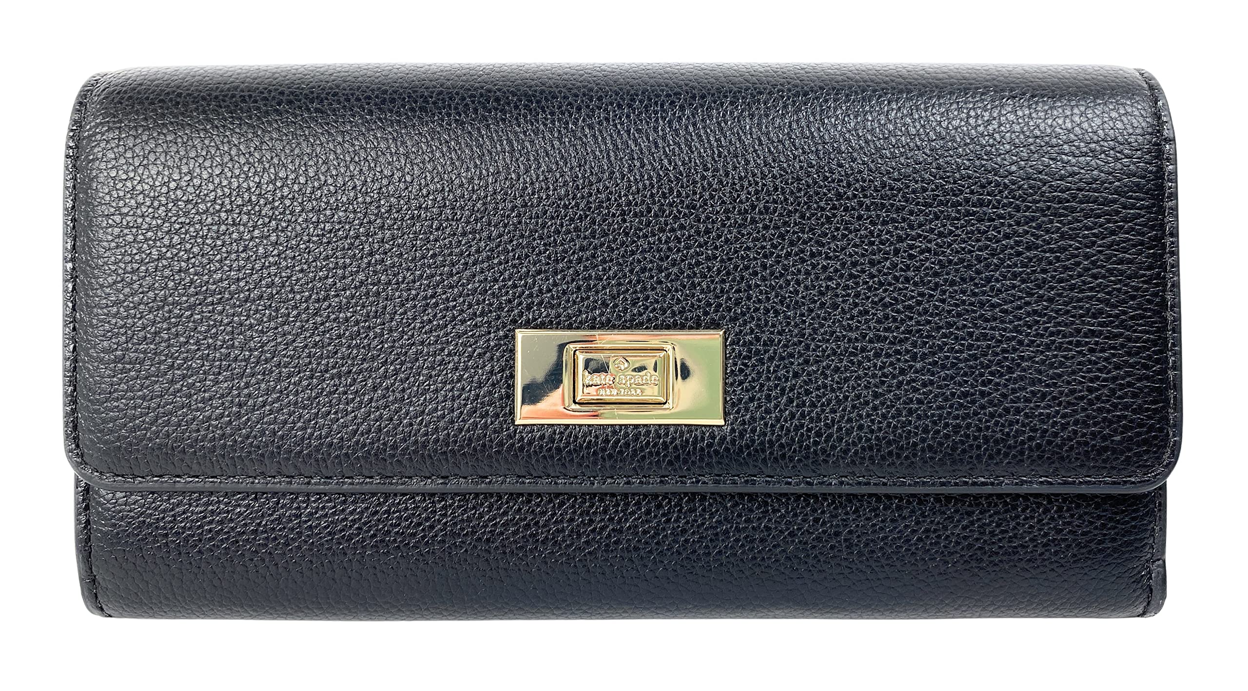 Kate Spade New York Lucia Large Slim Flap Wallet (Black)