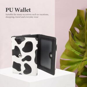 PACKOVE Trifold Ladies Wallets Cute Cow Pattern Wallet Mini Credit Card Wallet Small Cow Wallet Short Purse Practical Cash Wallet for Girls