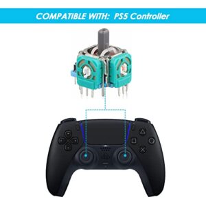 Replacement Thumbsticks Compatible with PlayStation 5 DualSense Wireless Controller, 3D Joystick Module Parts Analog Caps Compatible with Sony PS5 Controller 4pcs