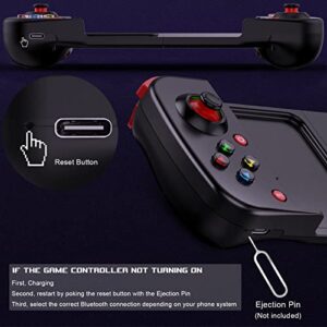 Megadream Mobile Game Controller Gamepad for iPhone iOS Android PC: Works with iPhone 15/14/13/12/11/X, iPad, Samsung Galaxy, TCL, Tablet, Call of Duty, Diablo Immortal - Directly Play (Black)