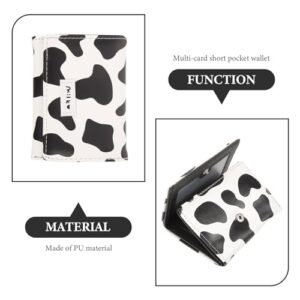 PACKOVE Trifold Ladies Wallets Cute Cow Pattern Wallet Mini Credit Card Wallet Small Cow Wallet Short Purse Practical Cash Wallet for Girls