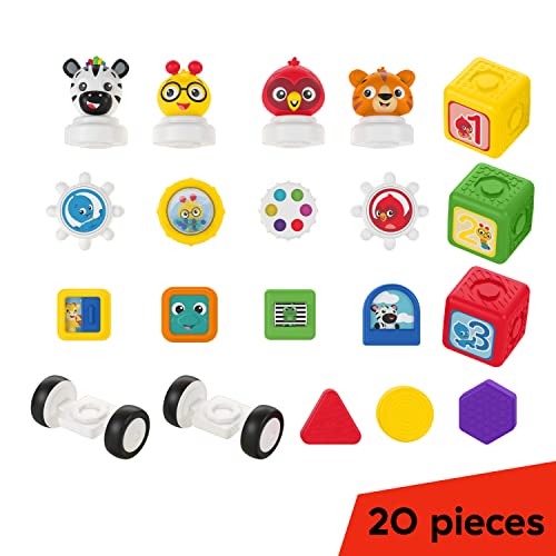 Baby Einstein Connectables 20 Piece STEAM Magnetic Blocks Learning Toys Numbers Colors Animals for Baby 6 Months+ Toddler 1 2 3 4 5 Year Old