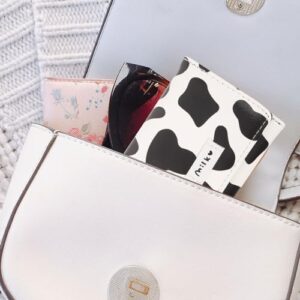 PACKOVE Trifold Ladies Wallets Cute Cow Pattern Wallet Mini Credit Card Wallet Small Cow Wallet Short Purse Practical Cash Wallet for Girls