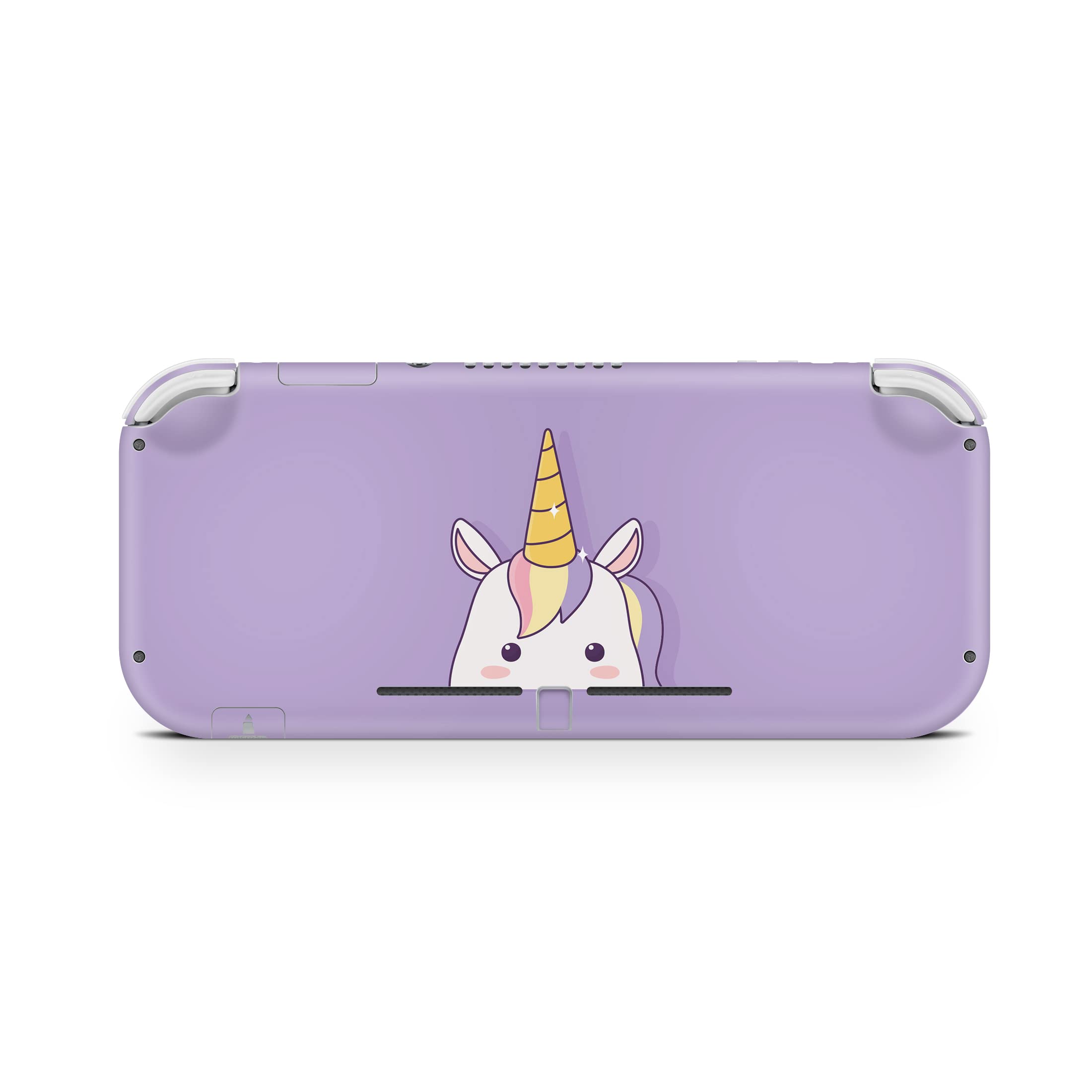 TACKY DESIGN Unicorn Skin Compatible with Nintendo Switch lite Skin, Kawaii Cute Purple Color Compatible with Switch lite Skin Vinyl 3m Stickers Full wrap Cover