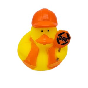 Cool Rubber Ducks (2") Standard Size. (12 Pack) Cute Duck Bath Tub Pool Toys. (Construction Rubber Ducks)