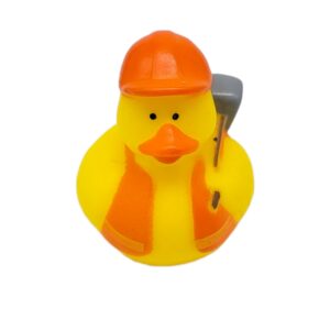 Cool Rubber Ducks (2") Standard Size. (12 Pack) Cute Duck Bath Tub Pool Toys. (Construction Rubber Ducks)