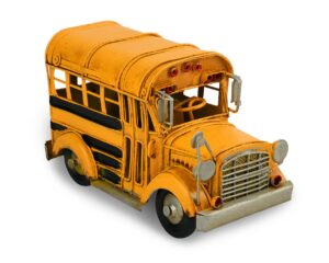 ds. distinctive style handcrated metal school bus retro classic vehicle desk decor