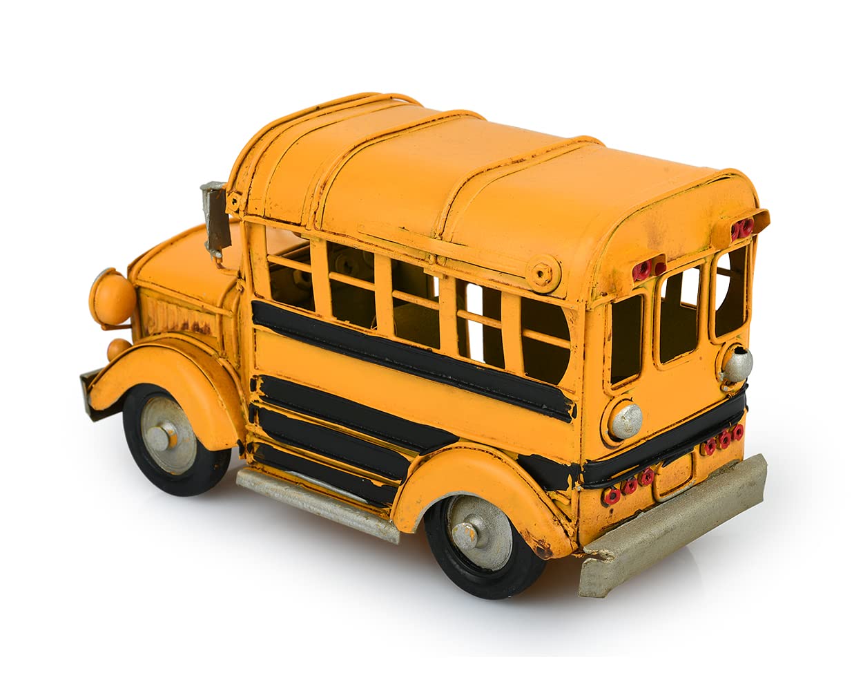 DS. DISTINCTIVE STYLE Handcrated Metal School Bus Retro Classic Vehicle Desk Decor