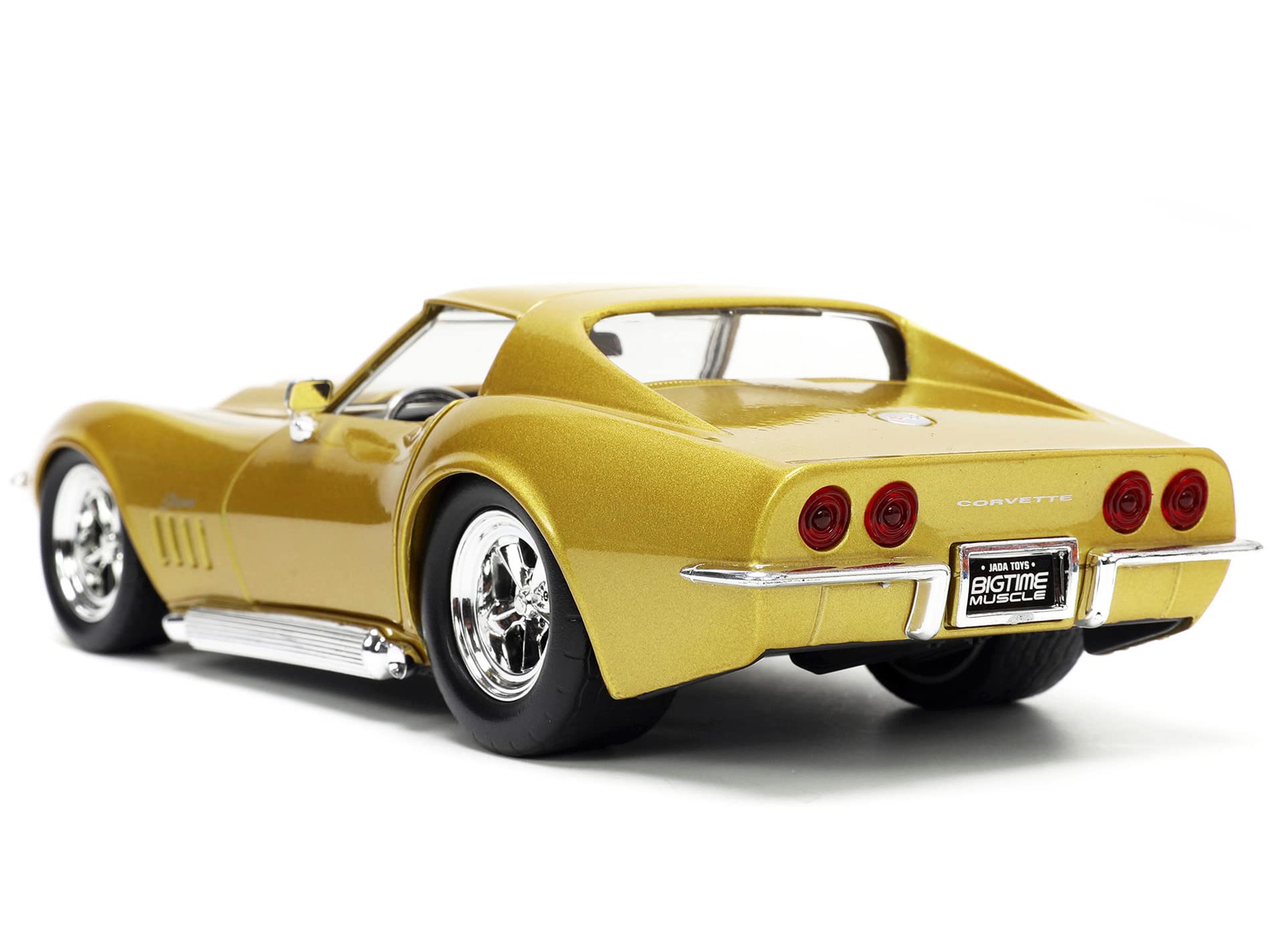 Jada Toys Big Time Muscle 1:24 1969 Chevy Corvette Stingray ZL-1 Die-cast Car Gold, Toys for Kids and Adults