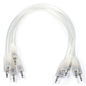 Heinakroon LED CV Patch Cables Eurorack Modular Test Leads, 5-Pack, Transparent (11.8)