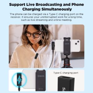 Saramonic Wireless Microphone for iPhone - Intelligent Noise Cancellation, True Plug&Play, Record While Charging, Long Battery Life, 24-Month Warranty