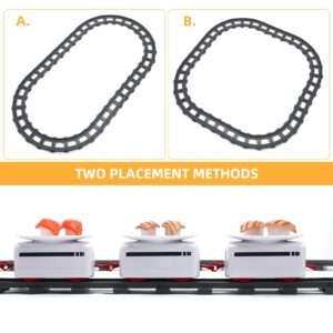 Toyvian Sushi Train Set, Rotating Food Train Electric Train Toy Japanese Sashimi Plates Sushi Serving Tray, Under Christmas Tree Train Track for Kids Boys Girls, Child Days of Week-Battery Powered