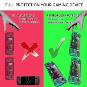 Case for Steam Deck Protector Skin: Full Silicone Protective Soft Cover Shockproof Non Slip and Anti Scratch Accessories for Stream Deck (Camouflage Army Blue)