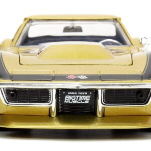 Jada Toys Big Time Muscle 1:24 1969 Chevy Corvette Stingray ZL-1 Die-cast Car Gold, Toys for Kids and Adults