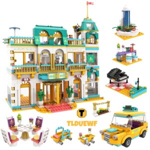 T TLDUEWF Friends Heartlake City Grand Hotel Building Kit, Girls House Building Blocks Toy Gift for Kids Girls Aged 6-12 (1639 Pieces)