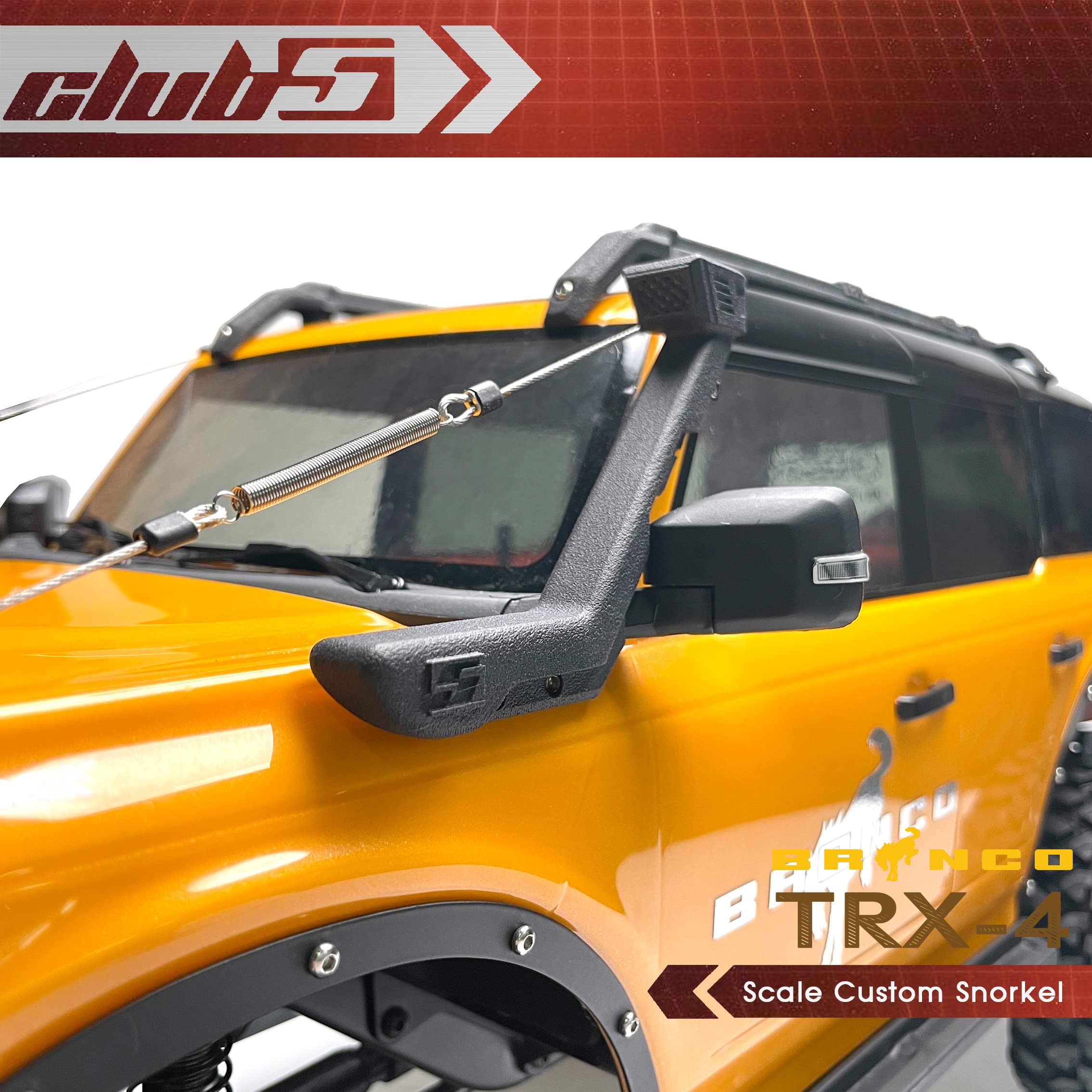 Club 5 Racing Scale Custom Snorkel for TRX-4 2021 Bronco