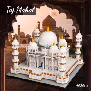 QLT Micro Mini Blocks Taj Mahal Architecture Building Toy Display Famous Architecture Model Kit for Adults and Kids Christmas Birthday Gift (4036 ​Pieces)