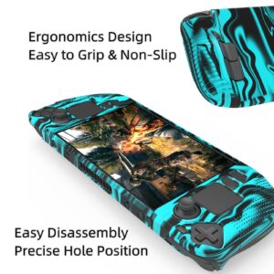 Case for Steam Deck Protector Skin: Full Silicone Protective Soft Cover Shockproof Non Slip and Anti Scratch Accessories for Stream Deck (Camouflage Army Blue)