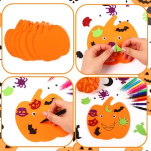 JULBEAR 276 Pcs Halloween Foam Stickers Glitter Crafts Stickers DIY Kits Adhesive Foam Art Stickers for Kids Halloween Decoration Party Supplies