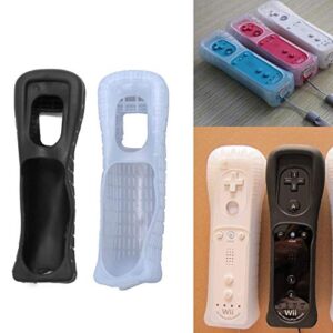 1 x Silicone Soft Cover for Wii Game Controller Soft Silicone Cover Case Protective Sleeve for Wii Remote Controller Protection (White)