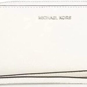 Michael Michael Kors Women's Large Flat Phone Wristlet (Optic White)