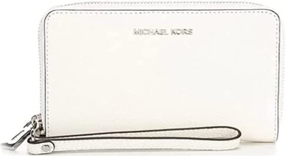 Michael Michael Kors Women's Large Flat Phone Wristlet (Optic White)