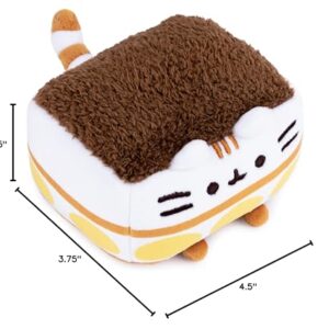 GUND Pusheen Tiramisu Plush Squishy, Stuffed Animal for Ages 8 and Up, White/Brown, 4”