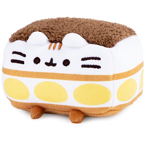 GUND Pusheen Tiramisu Plush Squishy, Stuffed Animal for Ages 8 and Up, White/Brown, 4”