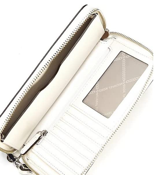 Michael Michael Kors Women's Large Flat Phone Wristlet (Optic White)