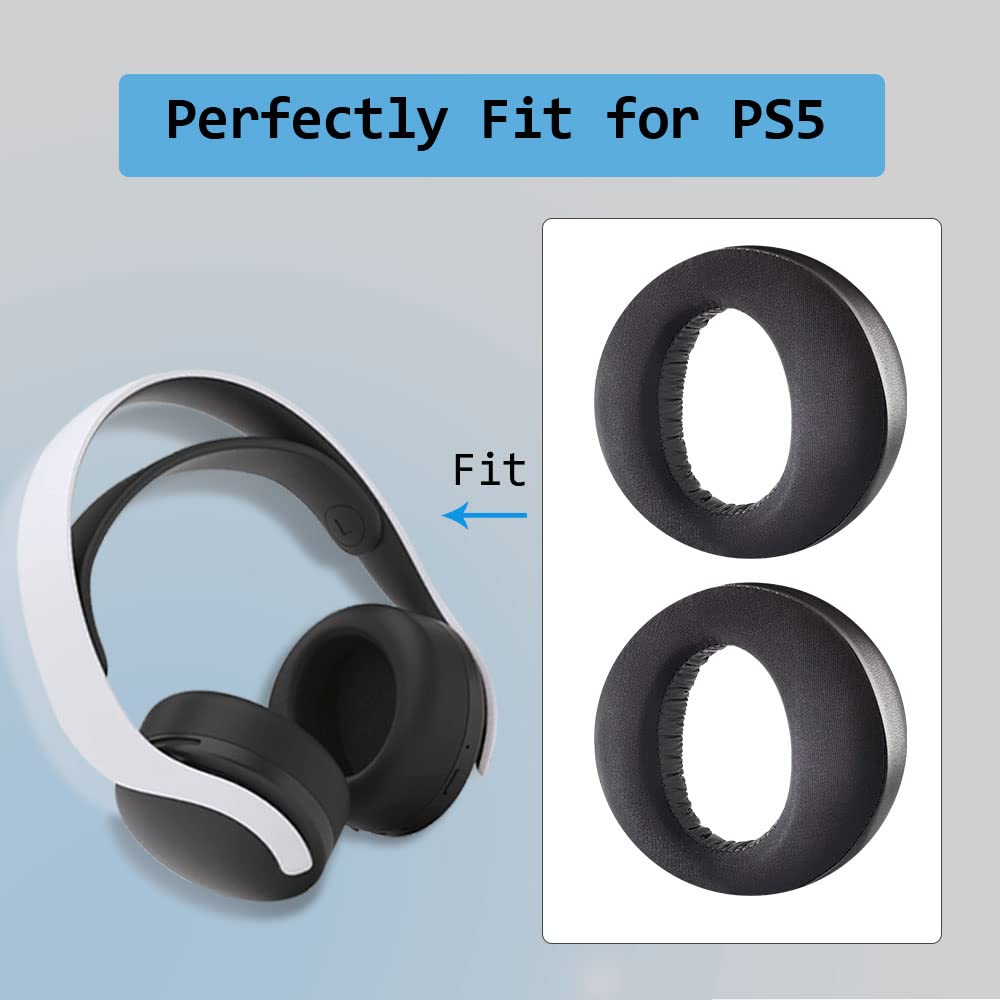 MQDITH Cooling-Gel Replacement Ear Pads Compatible with Sony PlayStation 5 Pulse PS5 3D Headset