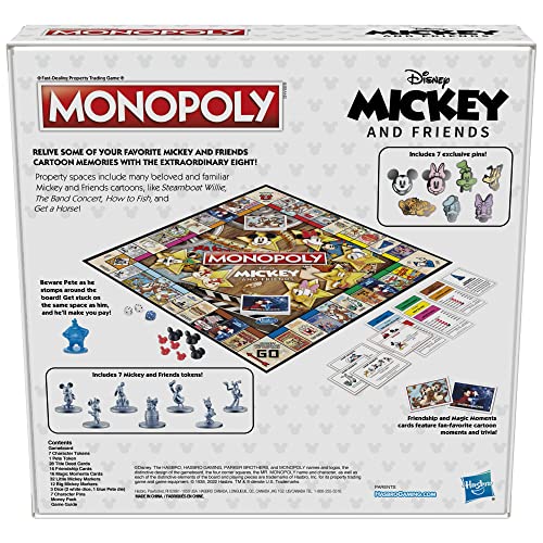 Hasbro Gaming Monopoly: Disney Mickey and Friends Edition Board Game, Ages 8+