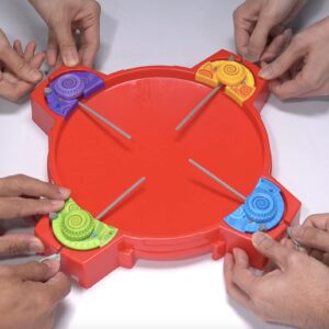 Battling Tops - The Original Classic Spinning Tops Game Set for 2-4 Kids. Insert, Press & Pull! Drop Battle Gyros in The Stadium to Combat with Each Other. Ages 6+ Boys & Girls