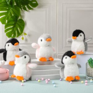 9 Pcs Mini Penguin Stuffed Plush Toys 4.3 Inch Cute Penguin Stuffed Small Penguin Stuffed Animal Hanging Penguin Toys Penguin Party Decorations for Bag Penguin Pendant Party Favor Gift(Cute Style)